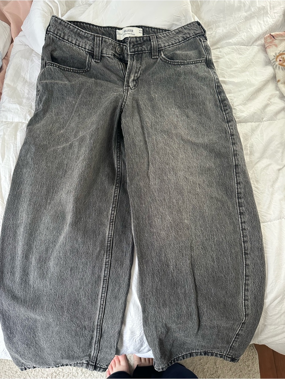 Hollister Wide-Leg Gray Jeans
